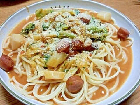 冬野菜のトマトスープスパゲティ